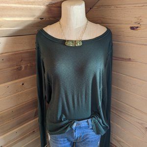 Michael Stars Dark Green Long-Sleeve Tee